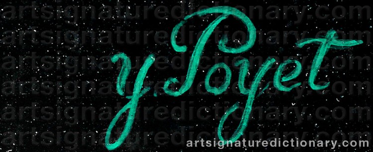 Authentic signature by Yves POYET on artwork