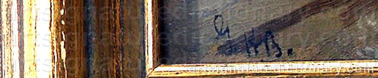 Authentic signature by George Henry BOGERT on  artwork