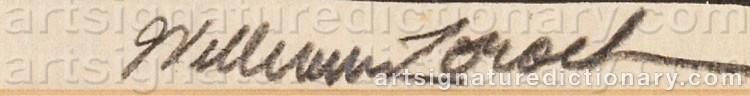 Authentic signature by William ZORACH on  artwork