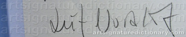 Authentic signature by Leif NORDLÖF on artwork