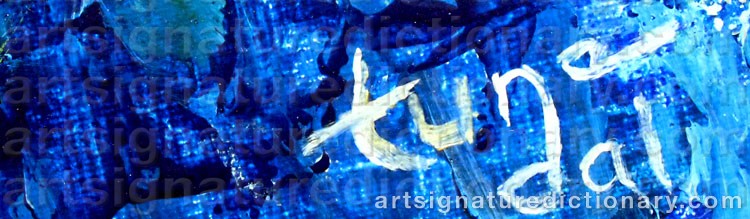 Authentic signature by Stefan TUNEDAL on  artwork