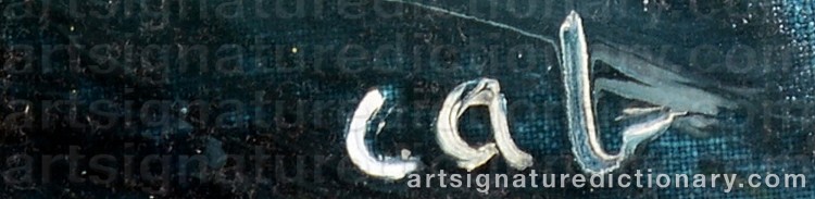 Authentic signature by Carl Alexius ‘Cab’ BERNDTSON on Painting/Watercolour artwork