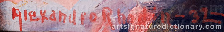 Signature by Alessandro RHODIN