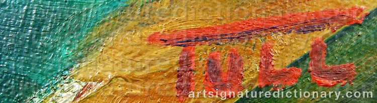 Authentic signature by Magnus TULL on  artwork