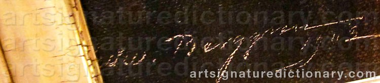 Authentic signature by Edward BERGGREN on  artwork