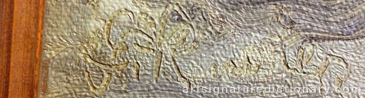 Authentic signature by Gustav P. RIMMER on  artwork