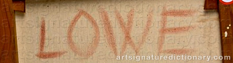 Authentic signature by Lewis G. LOWE on Painting/Watercolour artwork