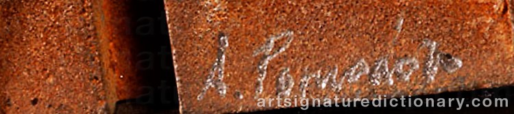 Authentic signature by Arnaldo POMODORO on artwork
