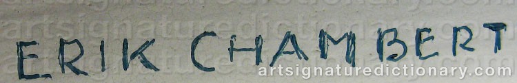 Signature by Erik CHAMBERT