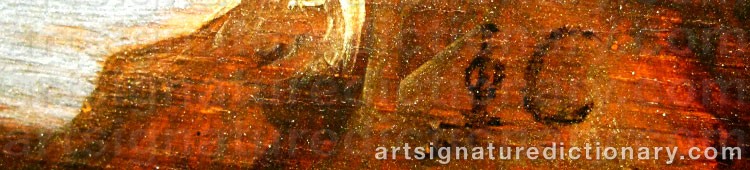 Authentic signature by Jan LOOTEN on  artwork