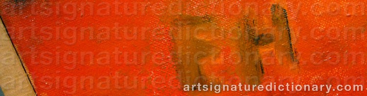 Authentic signature by Ebba HAMMARSKIÖLD on artwork