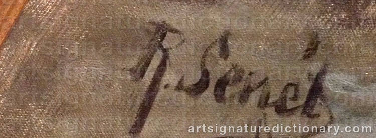 Authentic signature by Rafael SENET Y PÉREZ on Painting/Watercolour artwork