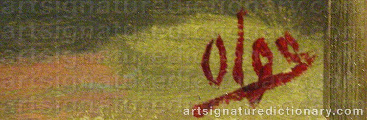 Signature by Olga Grand Duchess ALEXANDROVNA