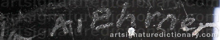Authentic signature by Anna EHRNER on  artwork