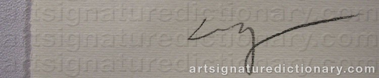 Authentic signature by Cristos GIANAKOS on Drawing/Graphic/Print artwork