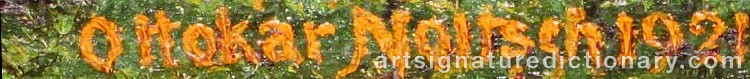 Authentic signature by Wenzel Ottokar NOLTSCH on  artwork