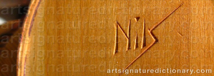 Authentic signature by Nils BLIXT on  artwork