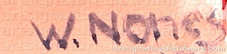 Authentic signature by Wanja ‘Nones’ HÅKANSSON on Painting/Watercolour artwork