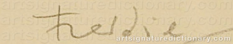 Signature by Wilhelm FREDDIE