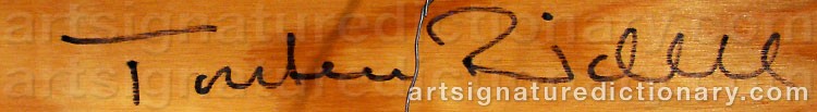 Authentic signature by Torsten RIDELL on  artwork