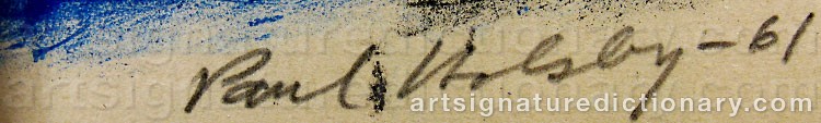 Signature by Paul HOLSBY