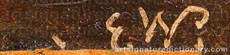 Authentic signature by Elizabeth WILLIAMS on Painting/Watercolour artwork