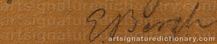 Signature by Edward BERGH