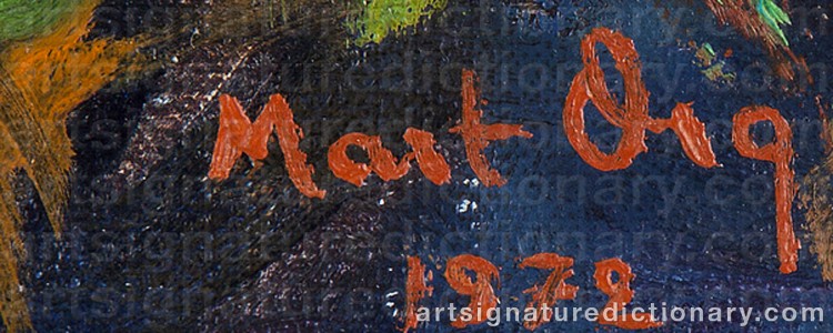Authentic signature by Mart ORG on Painting/Watercolour artwork