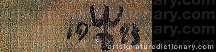 Authentic signature by August Wilhelm DRESSLER on  artwork