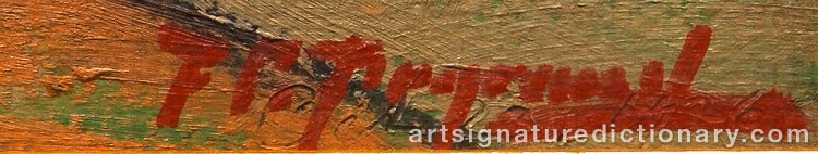 Authentic signature by Frank Charles PEYRAUD on Painting/Watercolour artwork