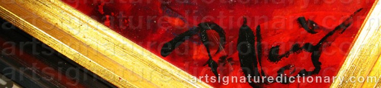 Authentic signature by Amadeo PALLARES LLEO on  artwork