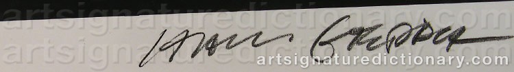 Signature by Hans GEDDA