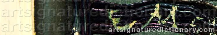 Authentic signature by Erland MELANTON on artwork