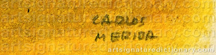 Signature by Carlos MÉRIDA