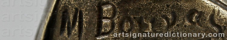 Authentic signature by Maurice BOUVAL on  artwork