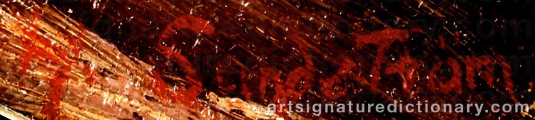 Authentic signature by Harriet SUNDSTRÖM on artwork