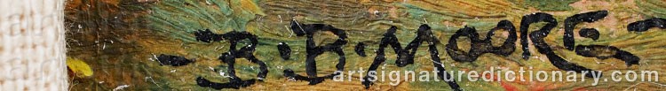 Authentic signature by Benson Bond MOORE on  artwork