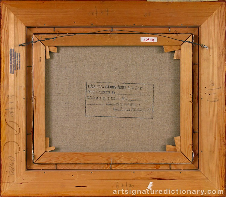 Close-up details showing Gustav SJÖÖ signature forgery characteristics