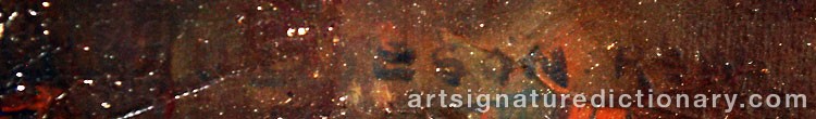 Authentic signature by Henry John DOBSON on  artwork