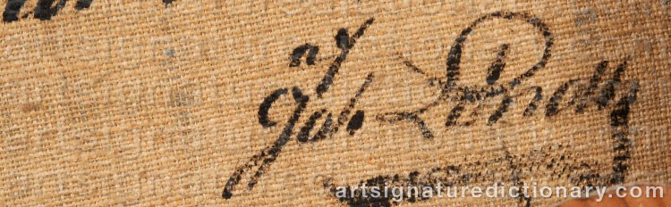 Authentic signature by Johan Erik LINDH on Painting/Watercolour artwork