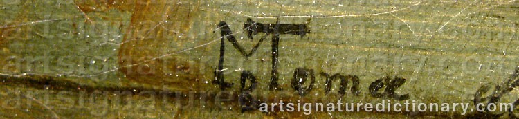 Authentic signature by Matthias Rudolph TOMA on  artwork