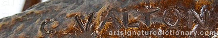 Authentic signature by Charles VALTON on Sculpture artwork