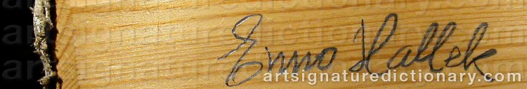 Signature by Enno HALLEK