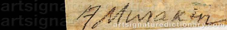 Authentic signature by Ants MURAKIN on artwork