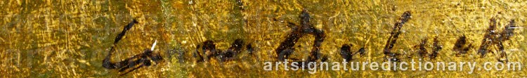 Authentic signature by Cesar De COCK on Painting/Watercolour artwork