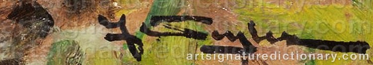 Authentic signature by Julius SEYLER on artwork