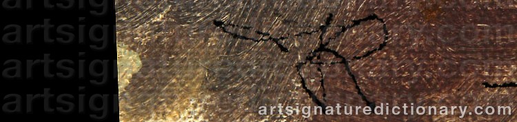 Authentic signature by Ingrid RYDBECK ZUHR on Painting/Watercolour artwork