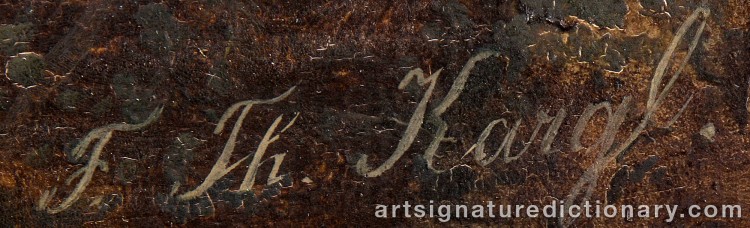Authentic signature by Franz KARGL on Painting/Watercolour artwork