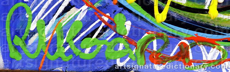 Authentic signature by Lone RUGÅRD on  artwork