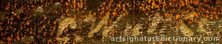Authentic signature by Carl WUTTKE on  artwork